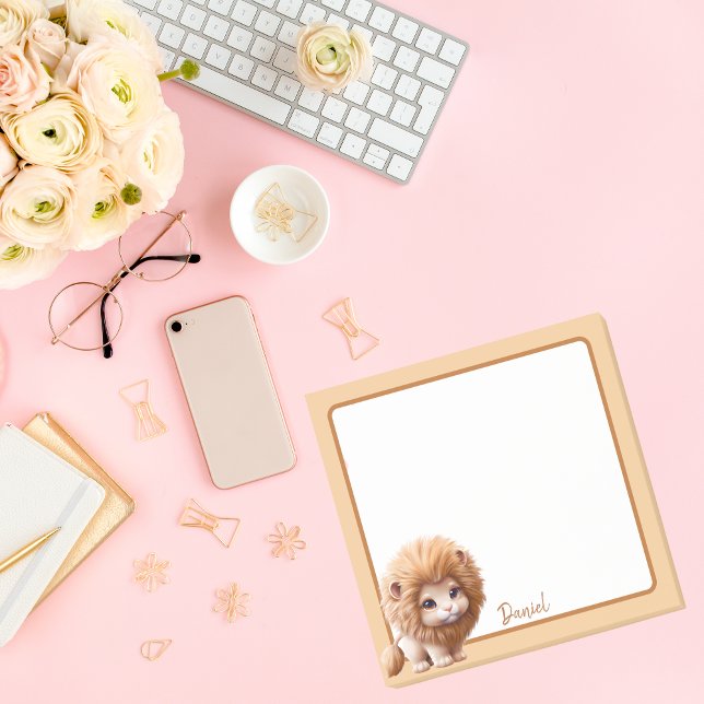 Bloco De Notas Bebê Leão Animal Fofo   (Criador carregado)