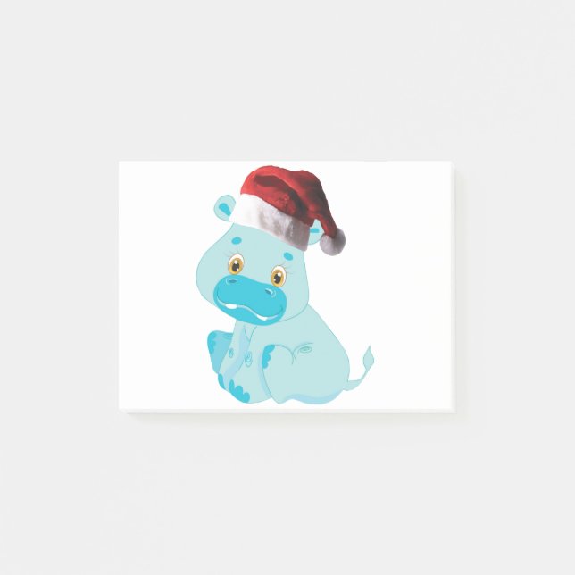 Bloco De Notas Bebê Natal Hippo (Frente)