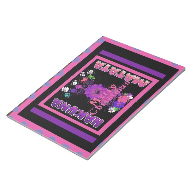 Bloco De Notas Bebê rosa Belo Feliz Natal Hakuna Matata (Inclinado)