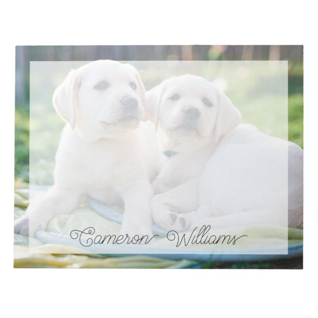 Bloco De Notas Bebês Mais Pobres | Labrador Amarelo Retrievers (Frente)