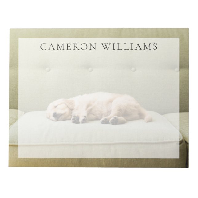 Bloco De Notas Bebês Mais Pobres | Ouro Retriever Puppy 2 (Frente)