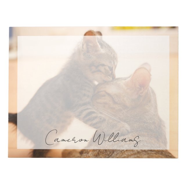Bloco De Notas Bebês Mais Pobres | Tabby Kitten Kiss (Frente)