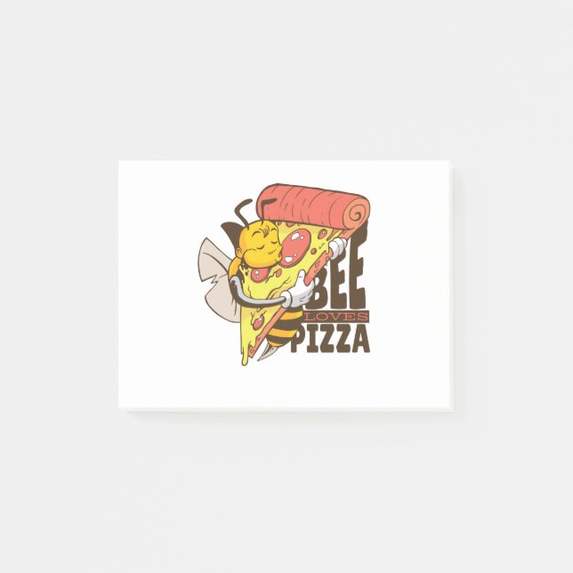 Bloco De Notas Bee legal ama pizza (Frente)