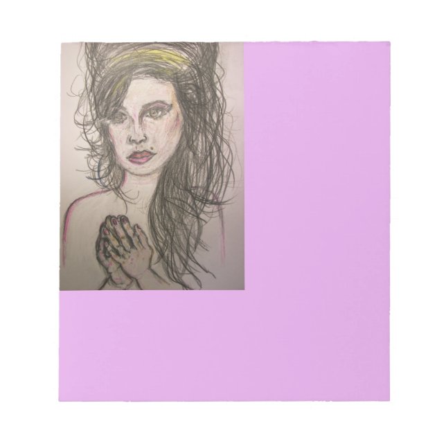 Bloco De Notas Beehive Girl rezando (Frente)