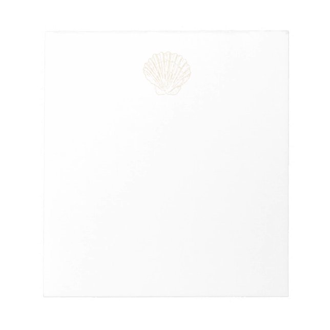Bloco De Notas Beige Scallop (Frente)