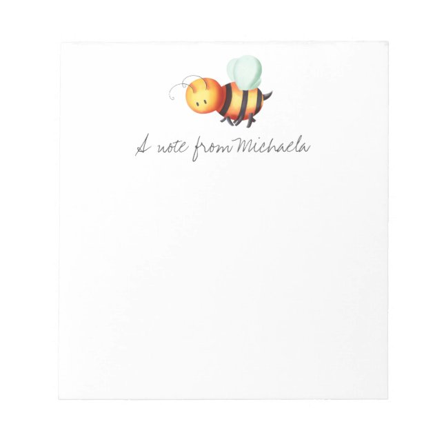 Bloco De Notas Bela de mel de corte ilustrada personalizada (Frente)