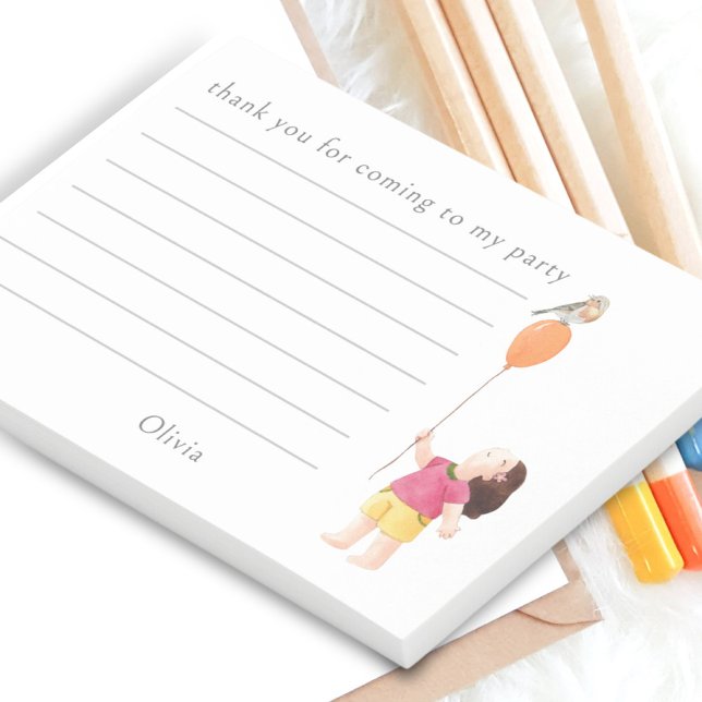 Bloco De Notas Bela Festa de Crianças de Aniversário Balão de Men (Criador carregado)