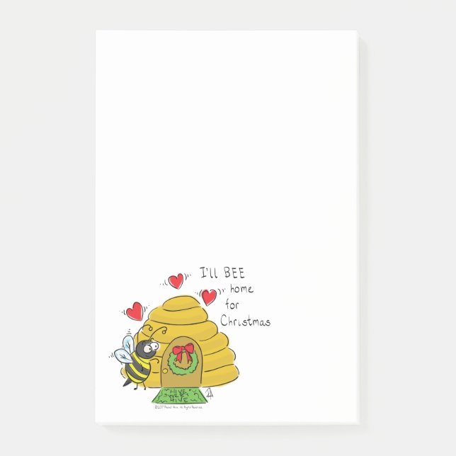 Bloco De Notas Bela Festa de Natal Engraçada Cartoon (Frente)