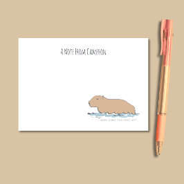 Bloco De Notas Bela-Gota Capybara Wildlife Zoo Animal
