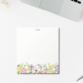Bloco De Notas Belas Flores Silvestres Aquarela Personalizadas