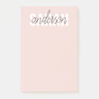 Beleza Rosa Moderna Pastel Personalizada Seu Nome