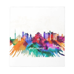 Bloco De Notas Belgrado Skyline
