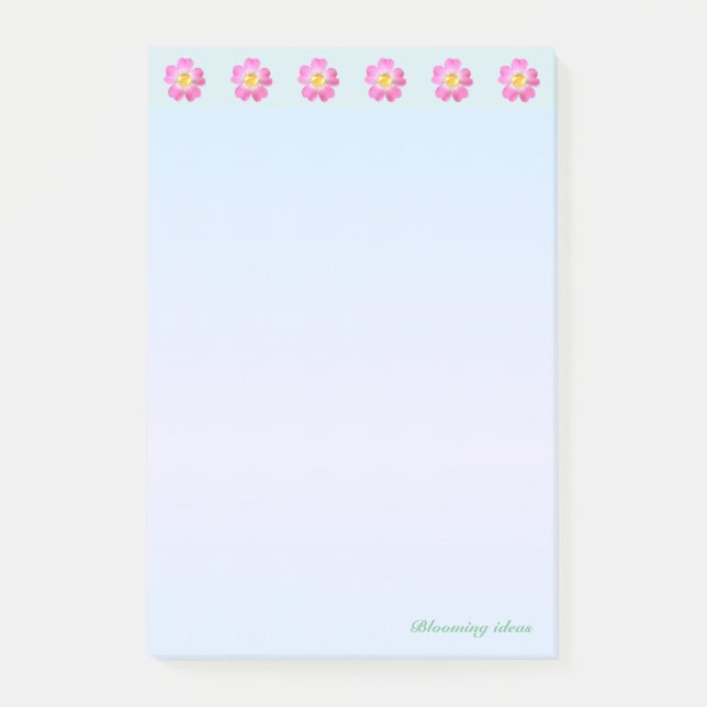 Bloco De Notas Belo Cabeçalho da Flor (Frente)