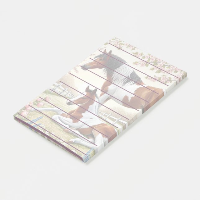 Bloco De Notas Belo Cavalo e Pé em um Orquídeo Sorrente (Inclinado)