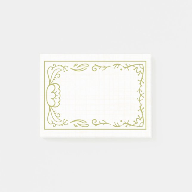 Bloco De Notas Belo e simples design de moldura (Frente)