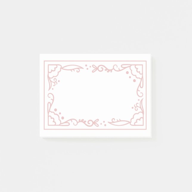 Bloco De Notas Belo e simples design de moldura (Frente)