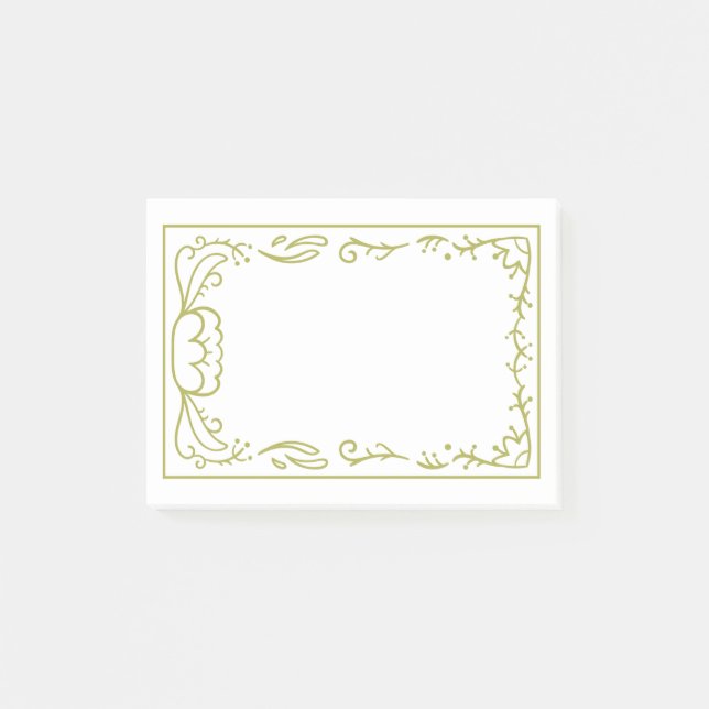 Bloco De Notas Belo e simples design de moldura (Frente)