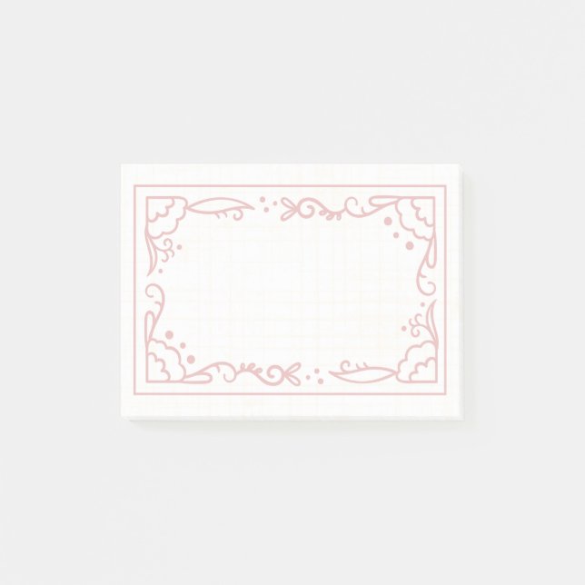 Bloco De Notas Belo e simples design de moldura (Frente)