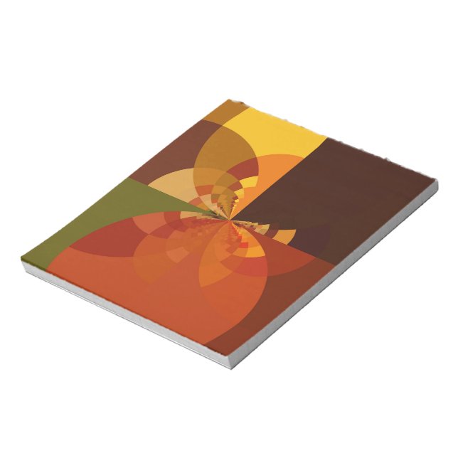 Bloco De Notas Belo Impressão de Abstrato de Arte da Terra (Invertido)