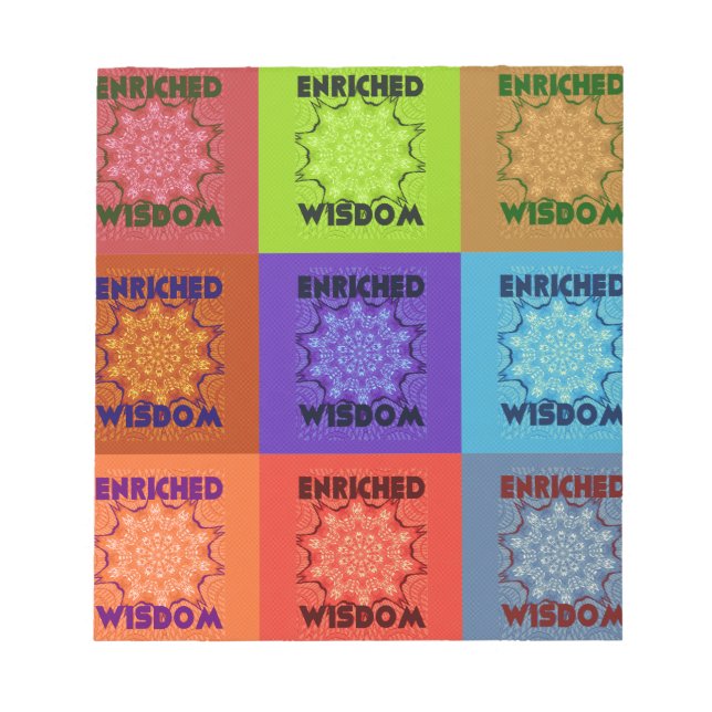 Bloco De Notas Belo Impressão de arte Pop: Enriquecida (Frente)