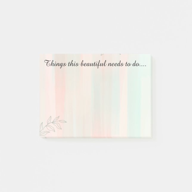 Bloco De Notas Belo posto que ele anota (Frente)