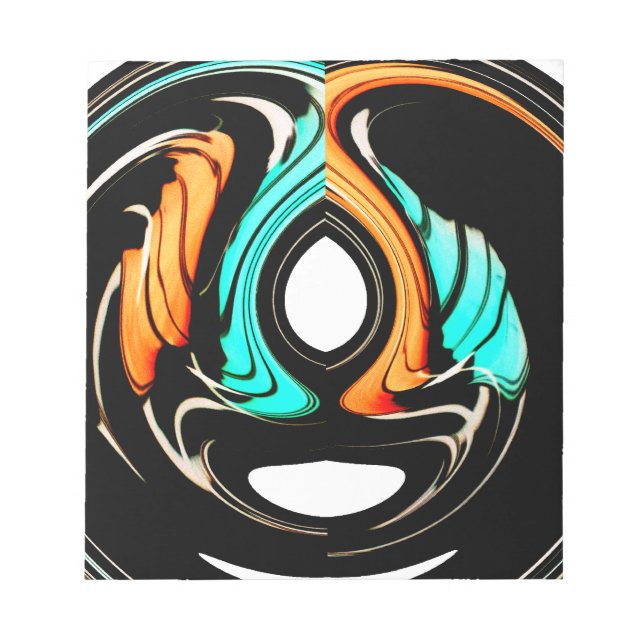 Bloco De Notas Belos Abstrato, rodopia, Impressão de arte (Frente)