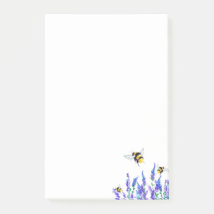 Bloco De Notas Belos Flores de primavera e Abelhas Voando Desenho