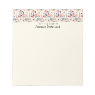 Bloco De Notas Belos Flores e Torre Eiffel Paris