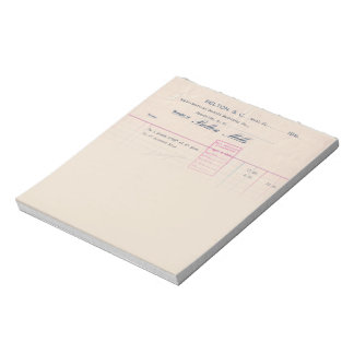 Bloco De Notas Belton Mills Belton, SC Receipt Notepad