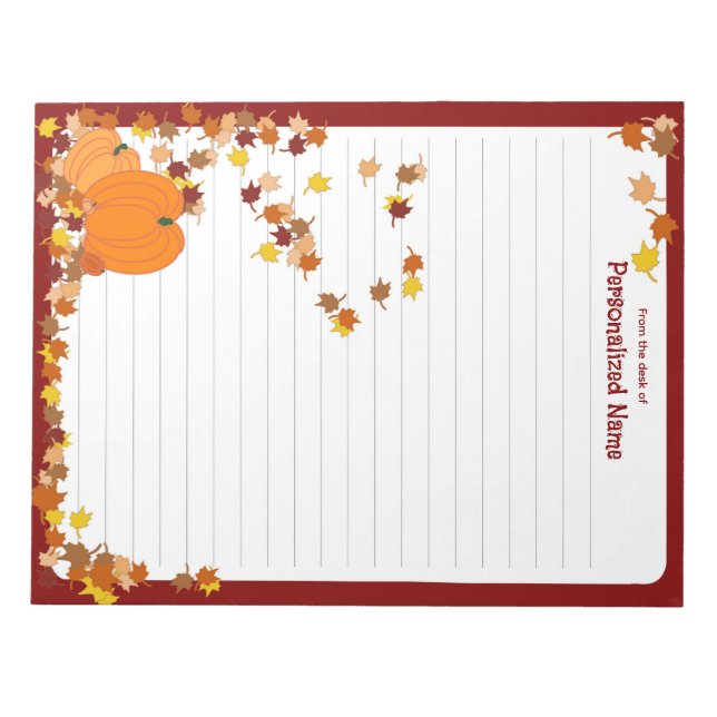 Bloco De Notas Bem-vindo ao outono - Vinculado (Frente)