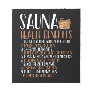 Bloco De Notas Benefícios para a saúde da sauna