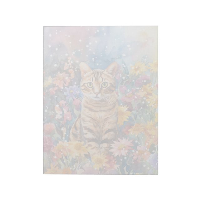 Bloco De Notas Bengala Cat - Notepad de 11" x 8,5" (Invertido)