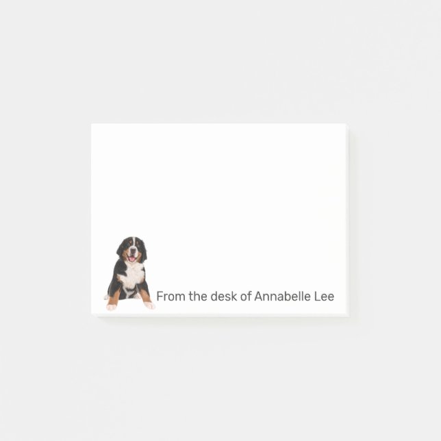 Bloco De Notas Bernese Mountain Dog Personaliza (Frente)