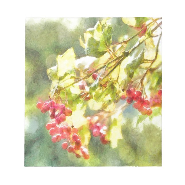Bloco De Notas Berries Watercolor (Frente)
