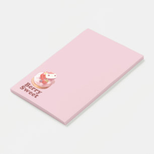 Bloco De Notas Berry Sweet: Garota Coelhinha Torta de Morango