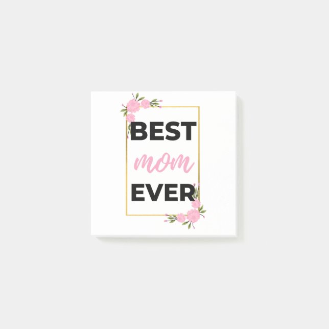 Bloco De Notas Best Mom Ever black (Frente)