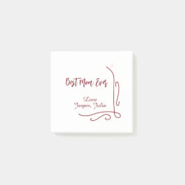 Bloco De Notas Best mom ever red love Spanish border stylish 