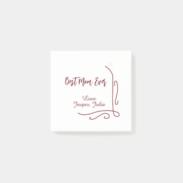 Bloco De Notas Best mom ever red love Spanish border stylish  (Frente)