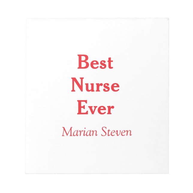 Bloco De Notas Best nurse ever medical professional paramedical d (Frente)