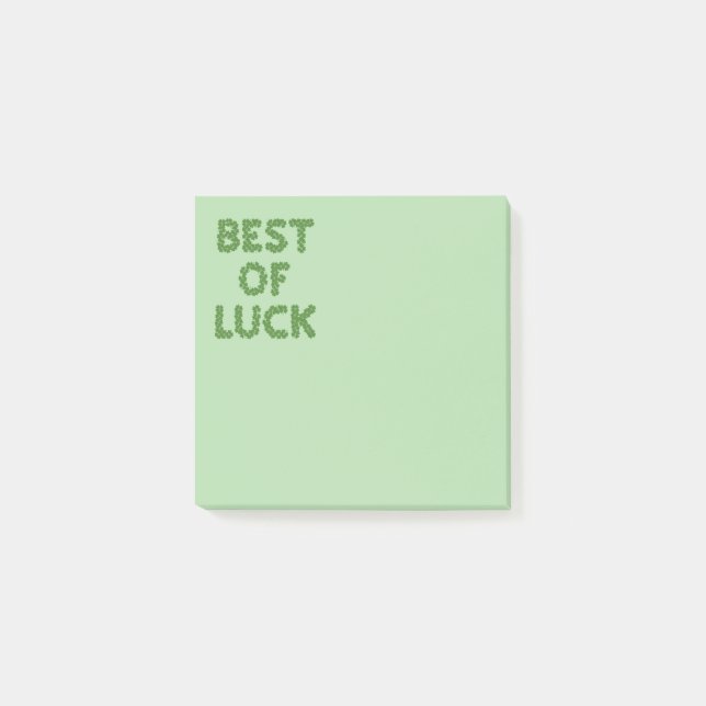 Bloco De Notas Best of Luck Clovers Greeting (Frente)