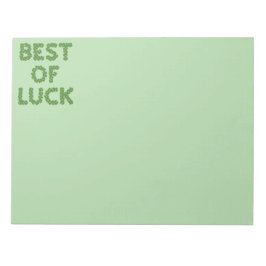 Bloco De Notas Best of Luck Clovers Greeting