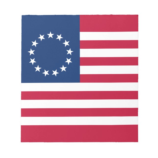 Bloco De Notas Betsy Ross American Flag (Frente)