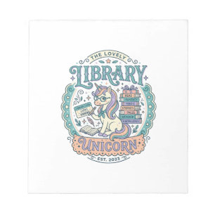 Bloco De Notas Biblioteca de Unicórnios Camiseta Gráfica Capricho