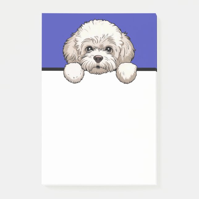Bloco De Notas Bichon Frise Cute Bichon Puppy Dog Dons (Frente)