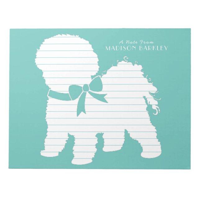 Bloco De Notas Bichon Frise Dog Puppy (Frente)