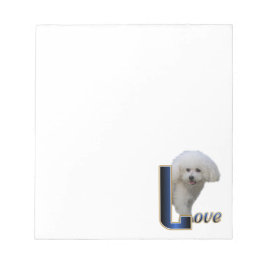 Bloco De Notas Bichon Frise Love