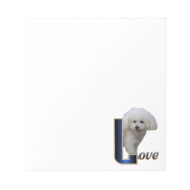Bloco De Notas Bichon Frise Love (Frente)