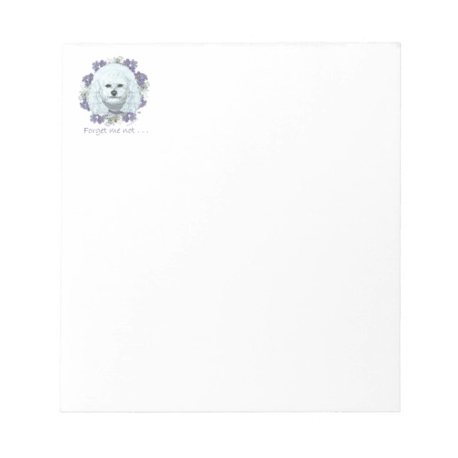 Bloco De Notas Bichon Frise - Não Me Esqueças (Frente)