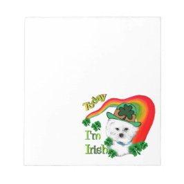Bloco De Notas Bichon Frise St Patricks