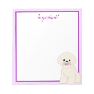 Bloco De Notas Bichon Frise Vazio Notepad